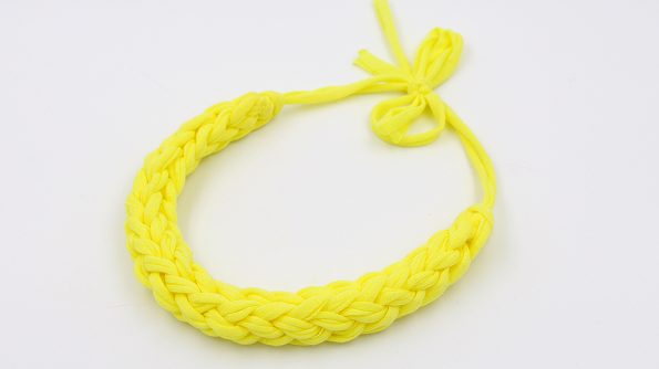 statement kette textilgarn selber machen gelb