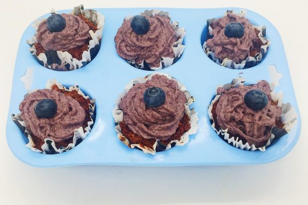 Vegane Blaubeer Cupcakes Silikonform