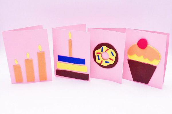 Geburtstagskarten mit Moosgummi selber machen