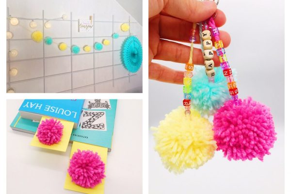 Pompoms selber machen einfache DIY Bastelideen