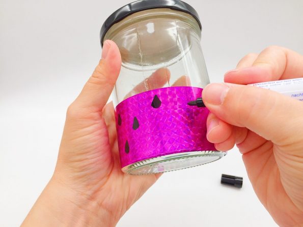 DIY Deko: Konservengläser Upcycling mit Washi Tape und Edding