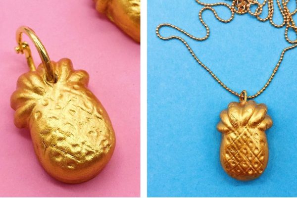 Ananas Schmuck selber machen schönes DIY Geschenk