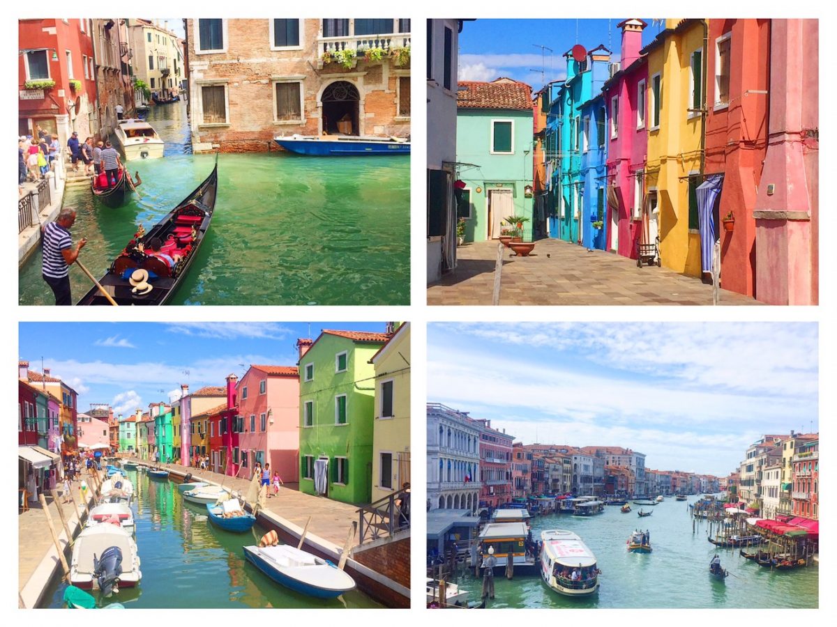 Sehenswürdigkeiten in Venedig und Burano in Italien