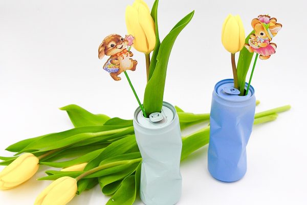 Osterdeko selber machen Upcycling Ideen aus Dosen