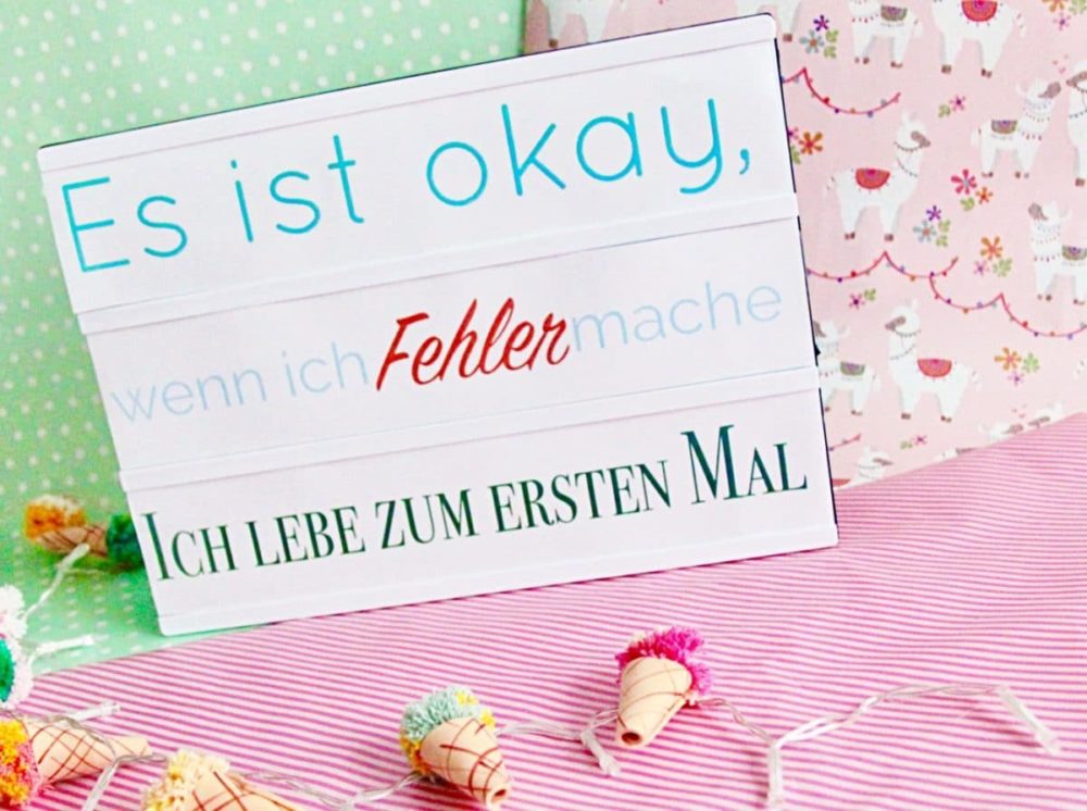 Lightbox Sprüche Zitate für den Leuchtkasten selber machen