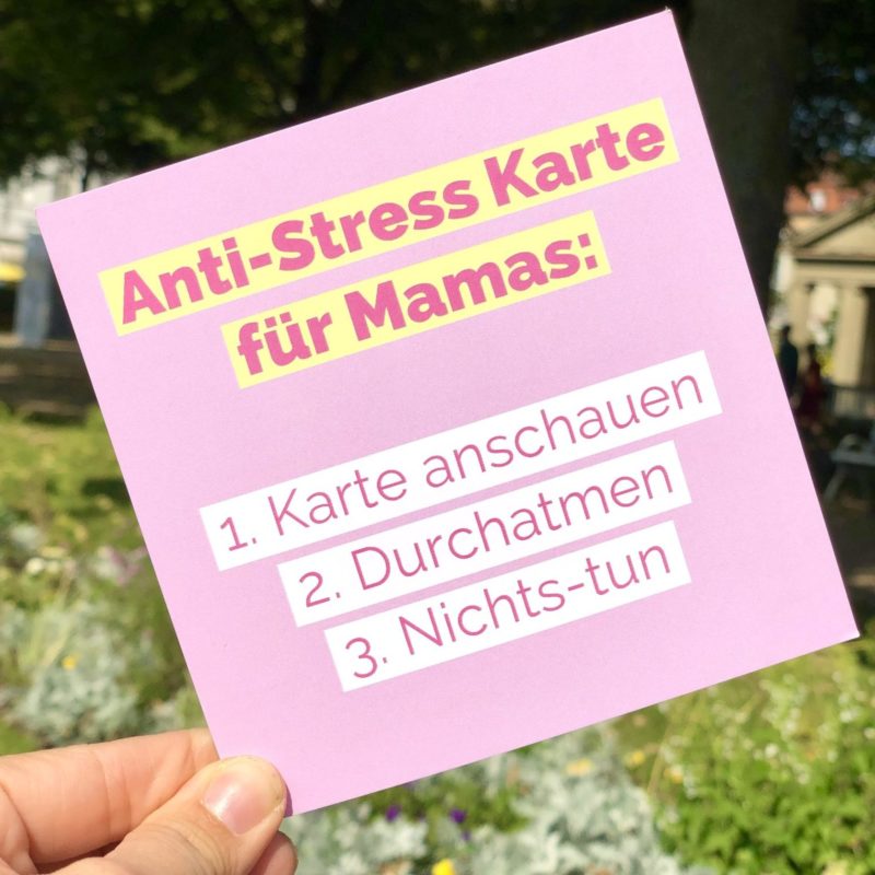 Anti Stress Tipps für Mamas - Glücks Karten