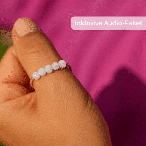 Anxiety Ring mit Perlen zum Verschieben bei Ängsten, Panik und Stress inklusive Audio-Übung und Affirmationen