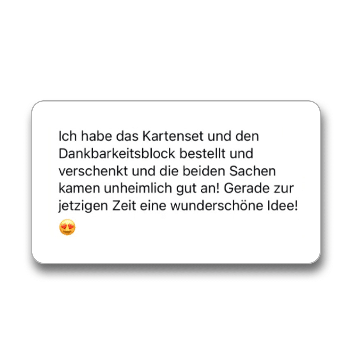 Kundenstimme zum Adventskalender mit positiven Sprüchen von Happy Dings