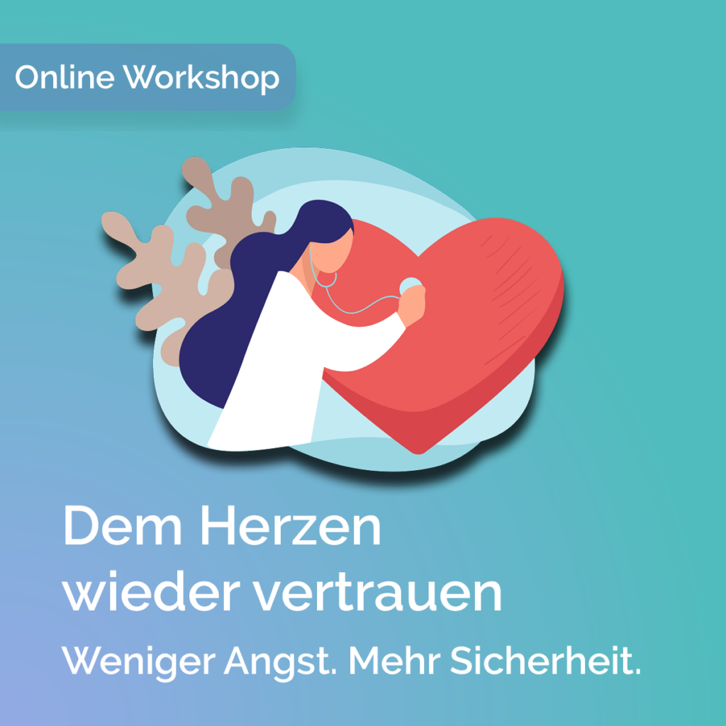 Titelbild des Online-Workshops „Herzangst verstehen und überwinden“ mit Strategien bei Herzstolpern, Herzrasen und Angst vor Herzerkrankungen sowie dem Einfluss des Nervensystems.